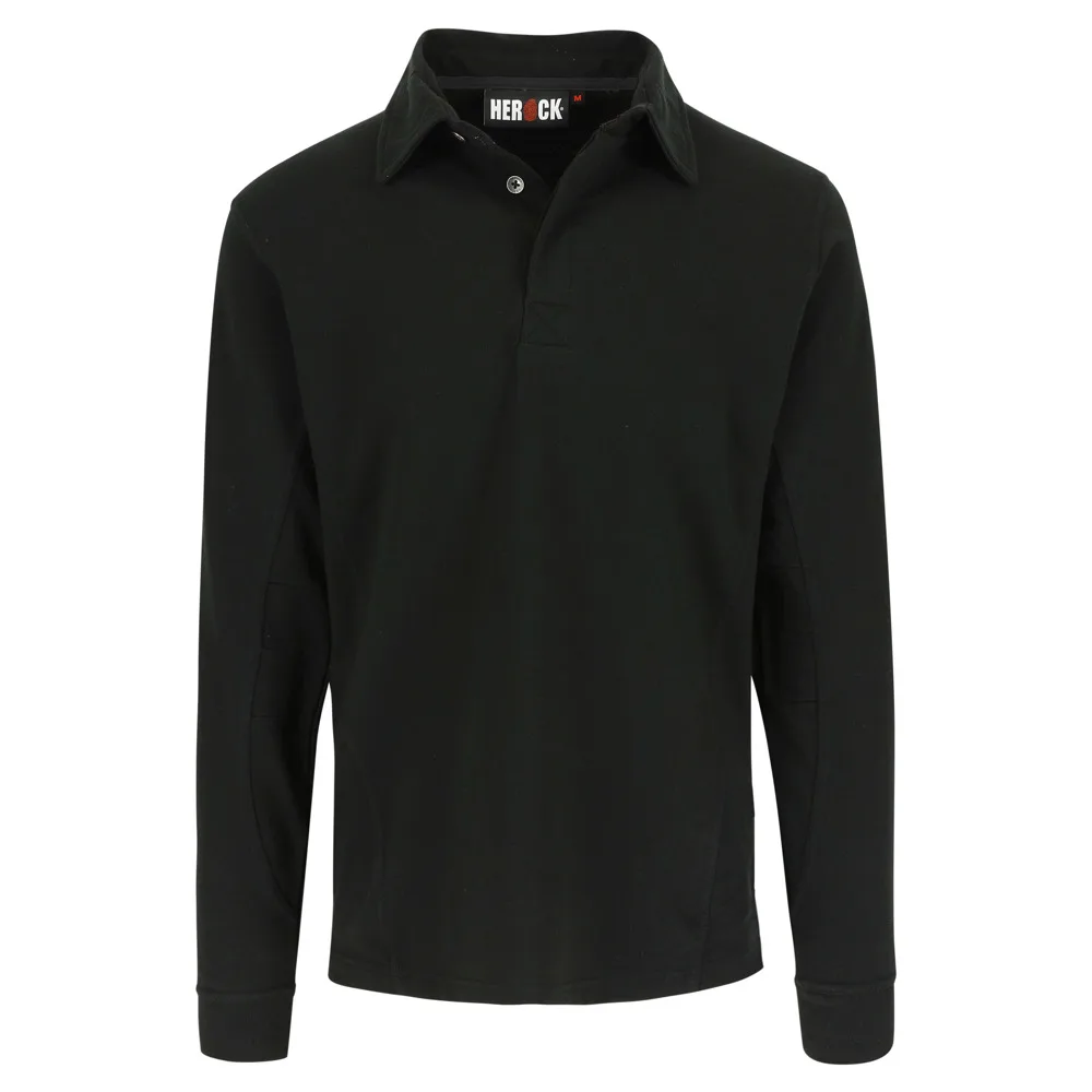 HEROCK TROJA POLO LANGE MOUWEN - ZWART