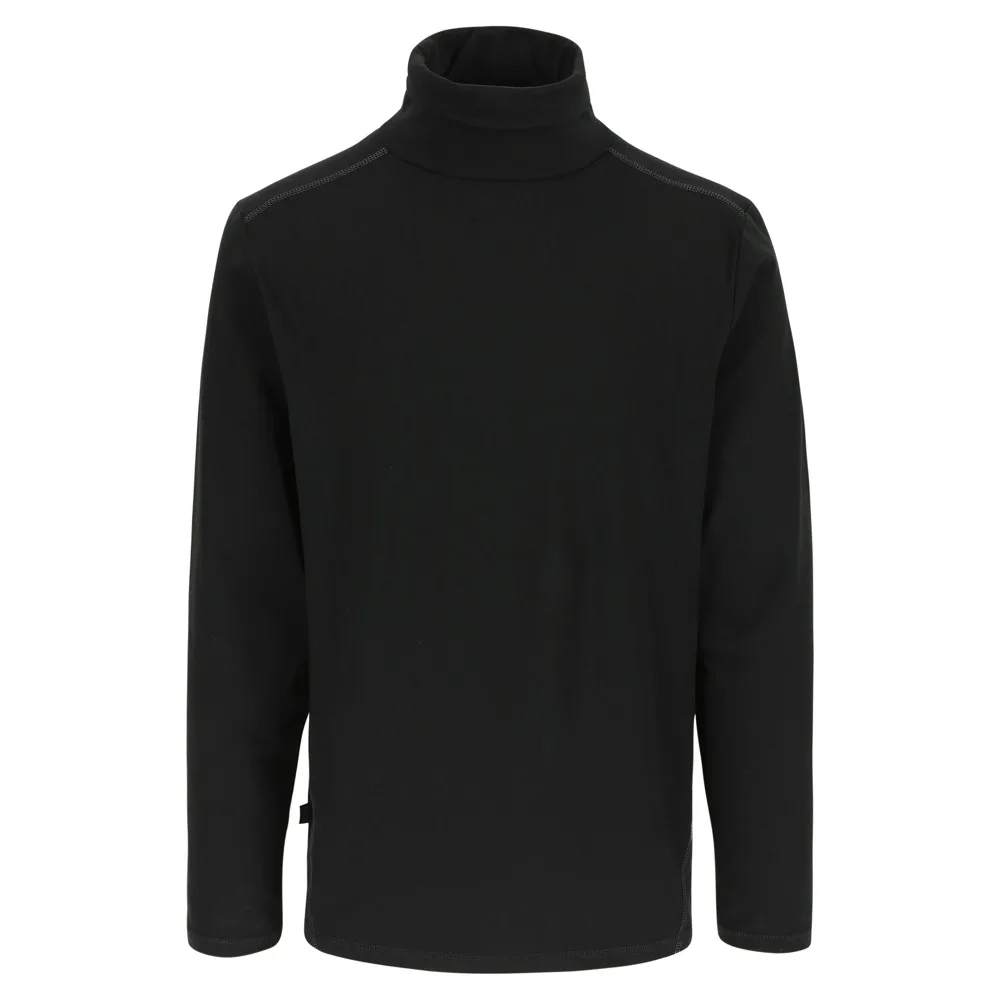 HEROCK LOTIS ROLKRAAG T-SHIRT LANGE MOUWEN - ZWART