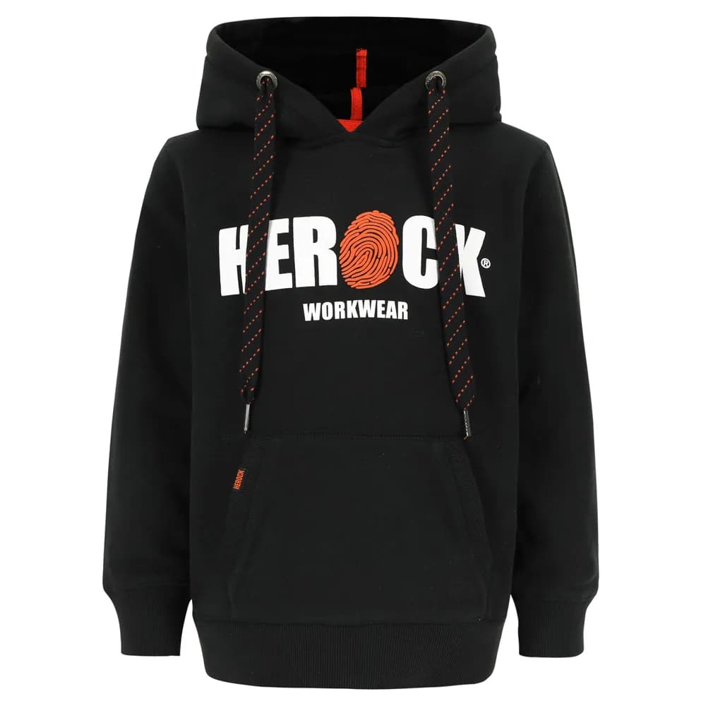 HEROCK KIDS HERO SWEATER MET KAP - ZWART