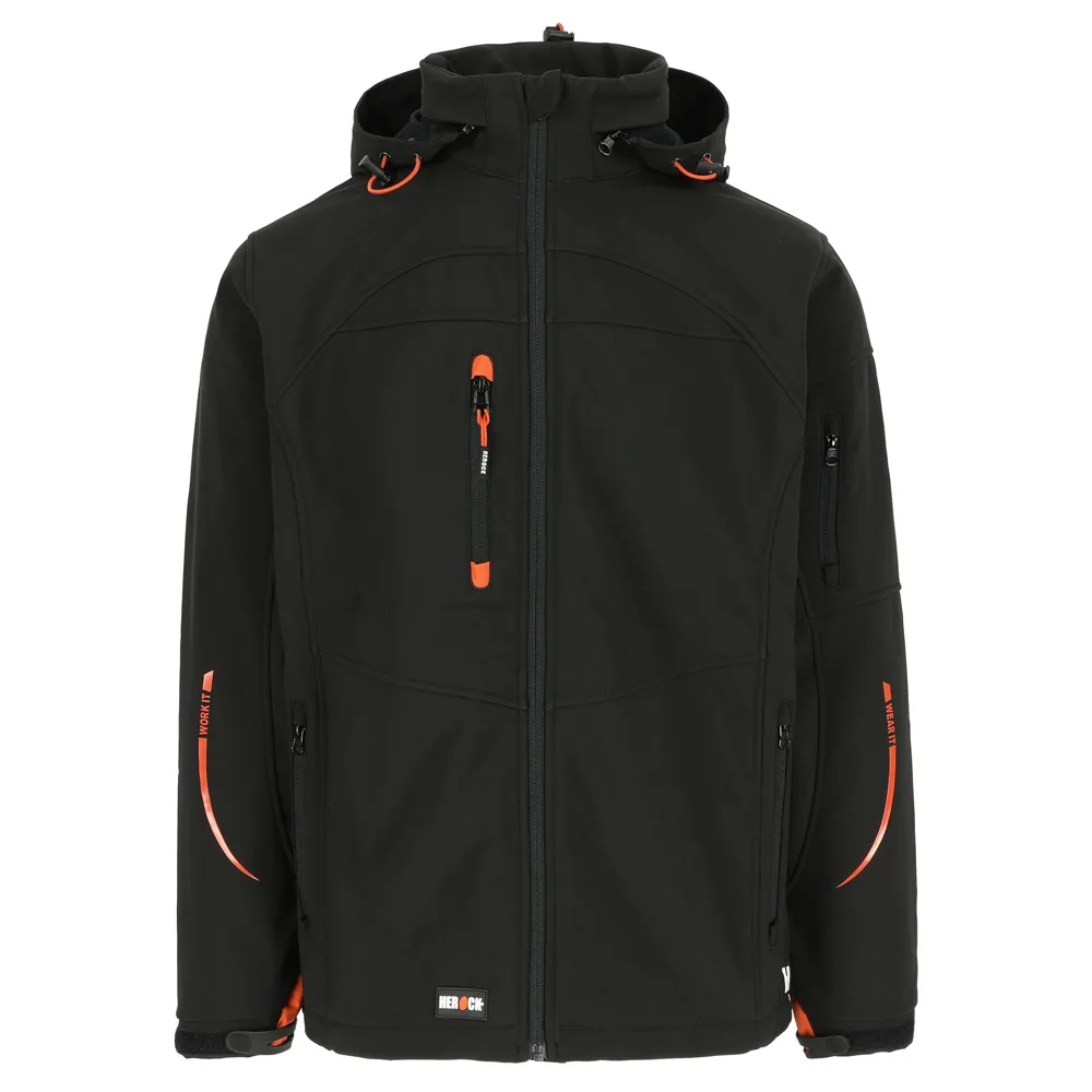 HEROCK POSEIDON SOFTSHELL JAS - ZWART