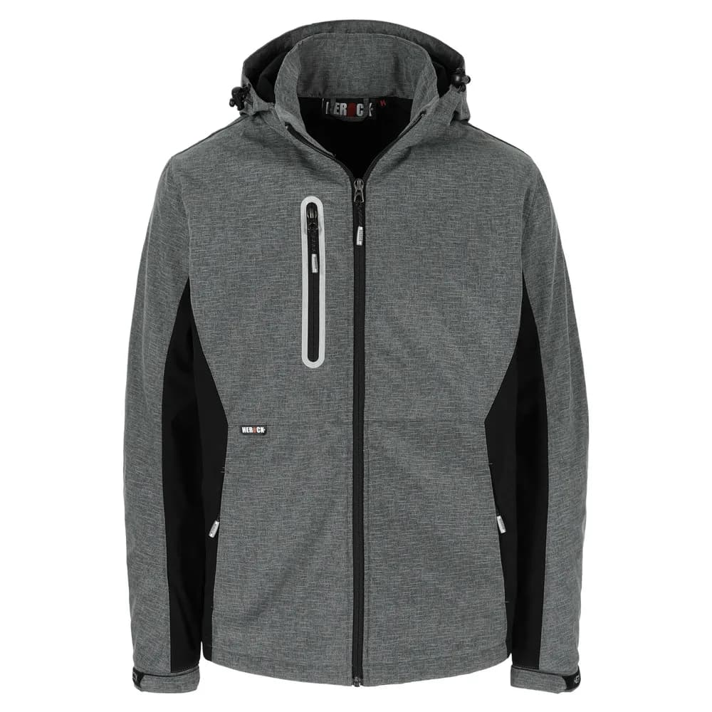 HEROCK FLEXOR SOFTSHELL JAS - REFLECTEREND GRIJS/ZWART
