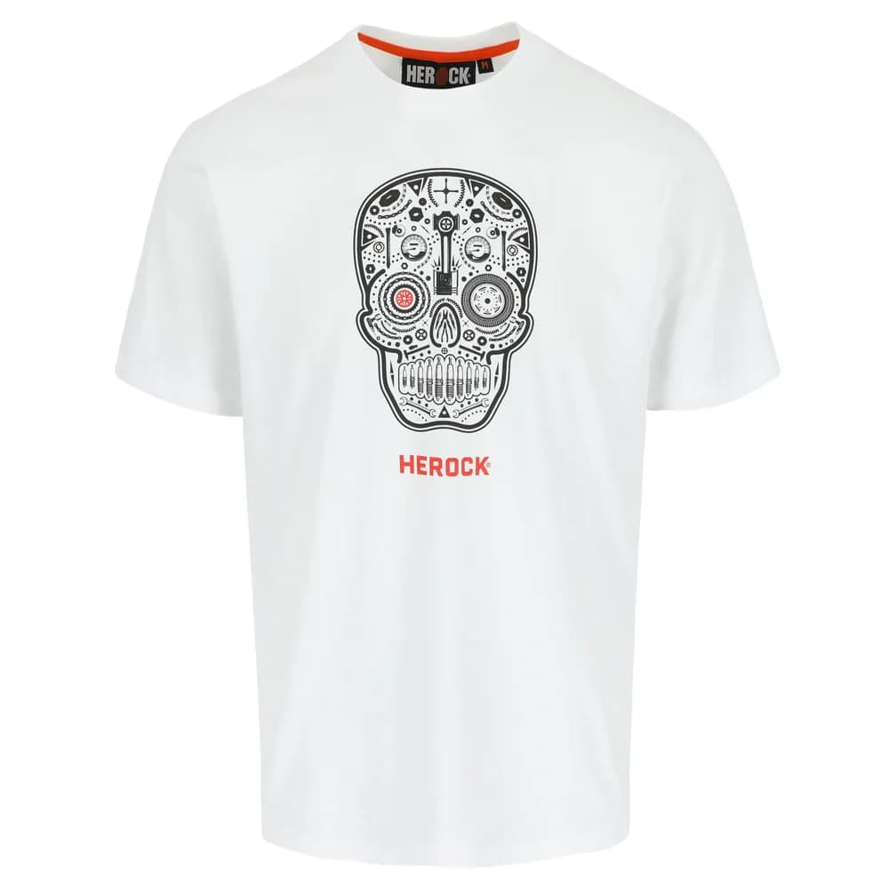 HEROCK SKULLO T-SHIRT KORTE MOUWEN - WIT/ZWART
