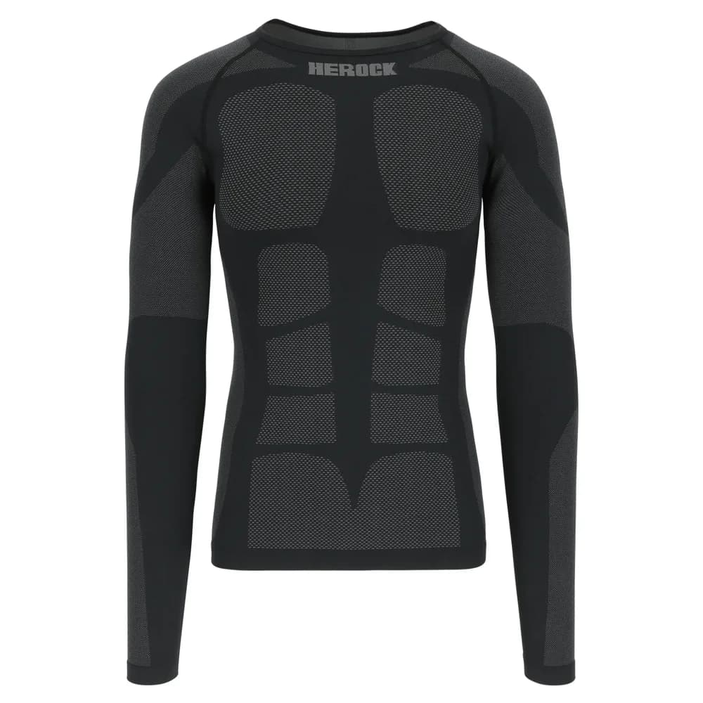HEROCK NIKOS THERMISCHE T-SHIRT LANGE MOUWEN - ZWART