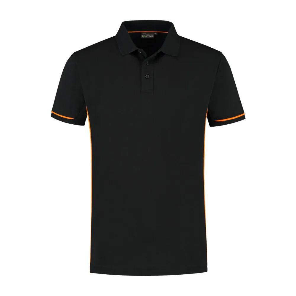 Santino Santino Poloshirt Carsen - Black / Orange