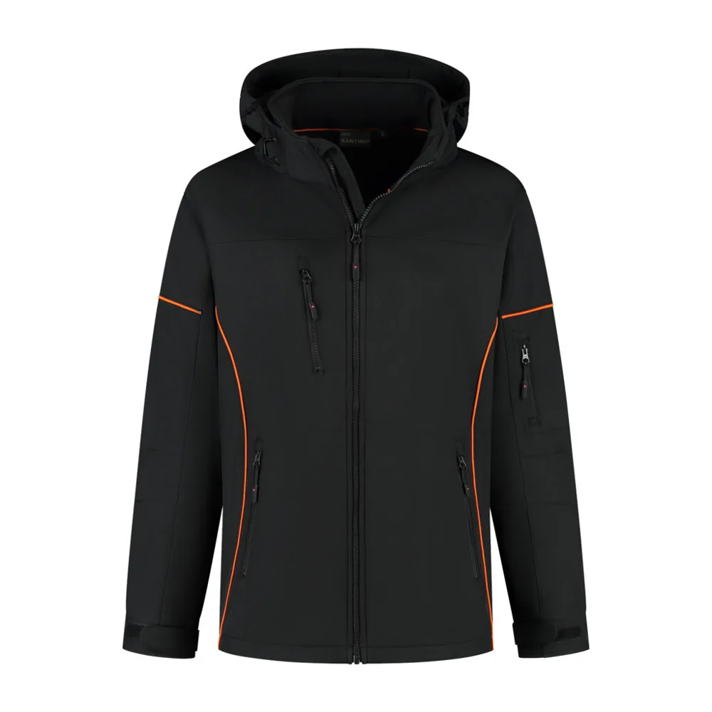 Santino Santino Softshell Jacket Curtis - Black / Orange
