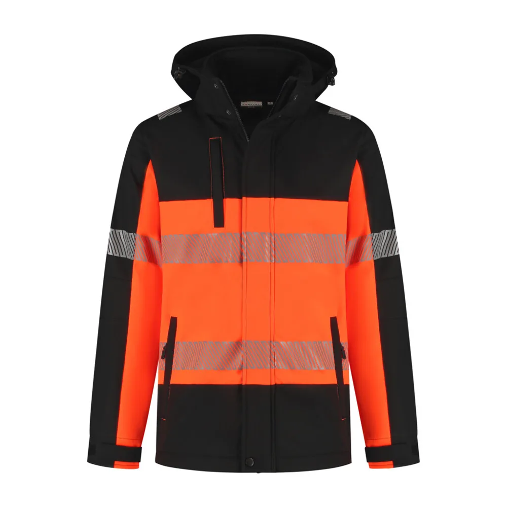Santino Santino Softshell Jacket Hinto - Black / Fluor Orange