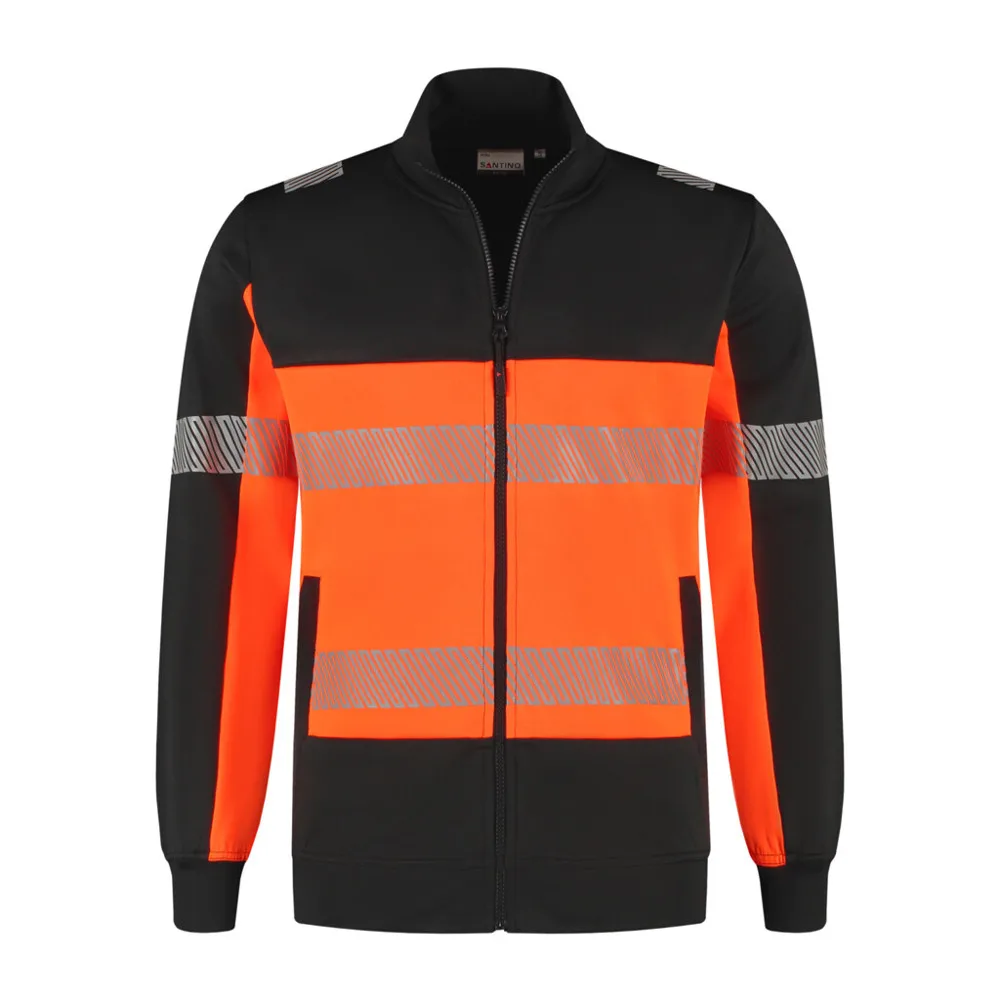 Santino Santino Sweatvest Hugo - Black / Fluor Orange