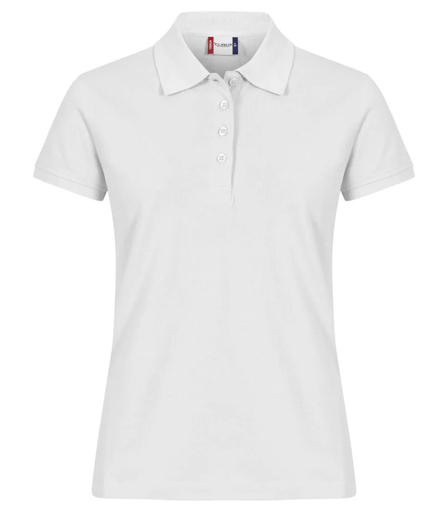 Clique Clique - Heavy Premium Polo Women - Wit