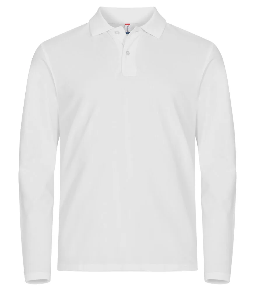 Clique Clique - Stretch Premium Polo L/S - Wit