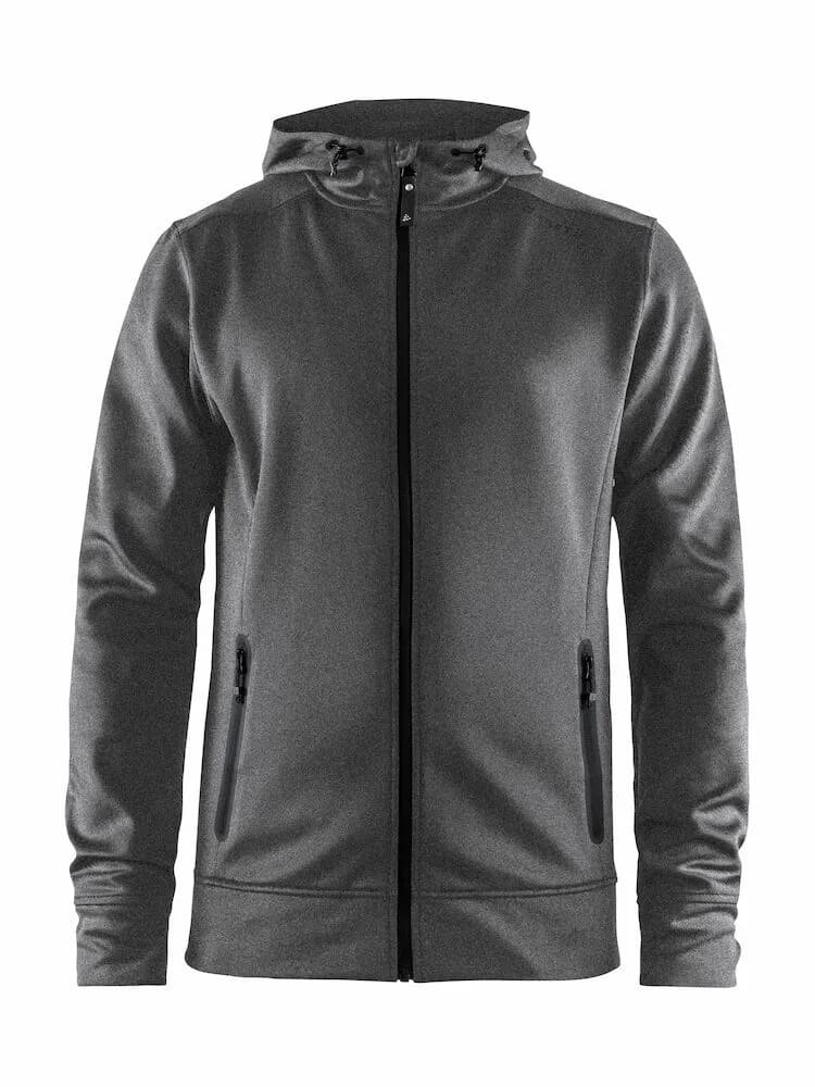 Craft Craft - Noble Full Zip Hood M - Darkgrey melange