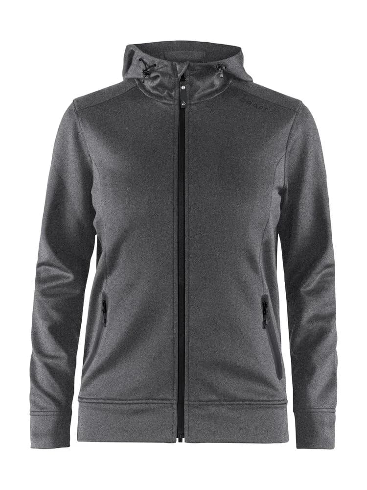 Craft Craft - Noble Full Zip Hood W - Darkgrey melange