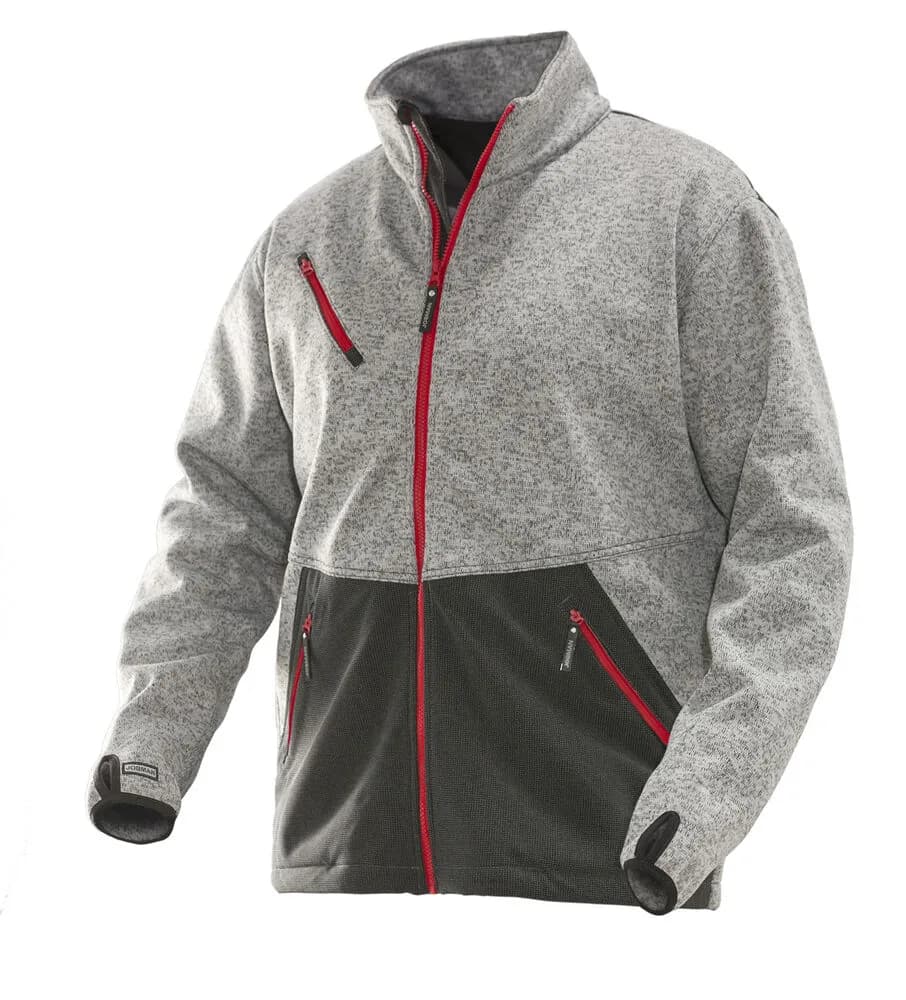 Jobman Jobman - 1247 Softshell Jacket - Grijs Melange/Rood
