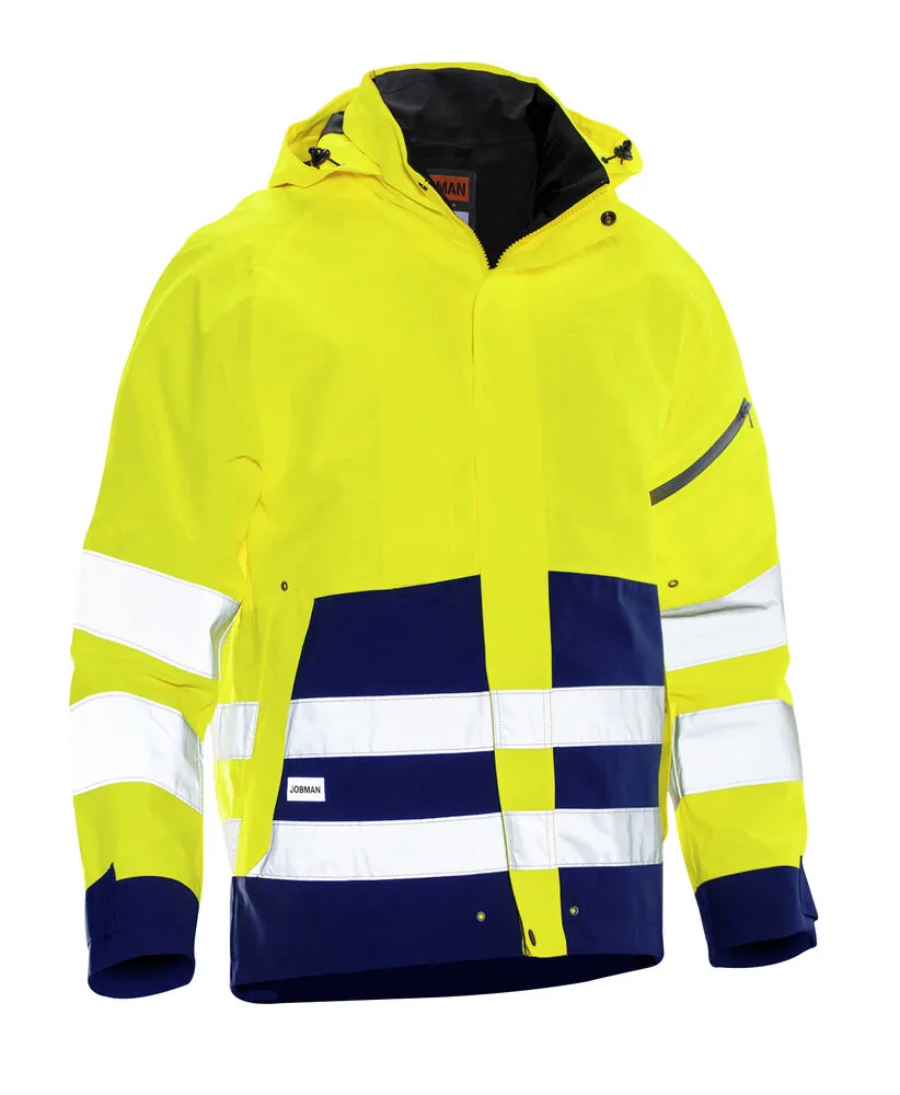Jobman Jobman - 1273 Hi-Vis Shell Jacket - Geel/Navy
