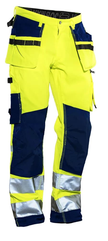 Jobman Jobman - 2222 Hi-Vis Trousers Star HP - Geel/Navy