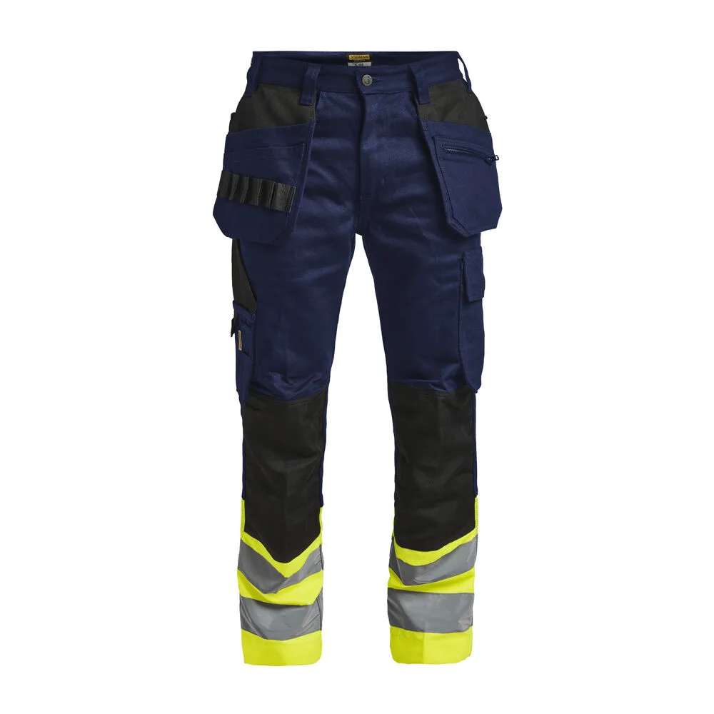 Jobman Jobman - 2277 Hi-Vis Trousers HP - Navy/Geel