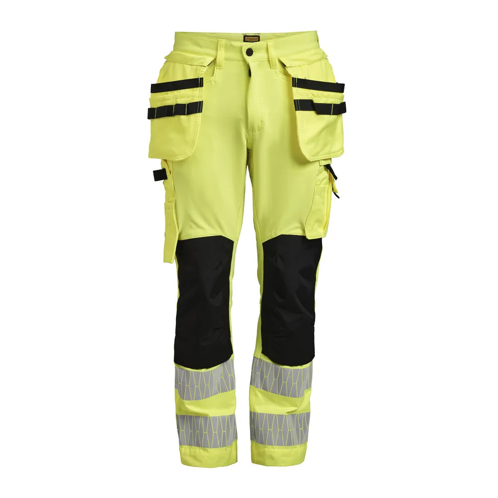 Jobman Jobman - 2291 Hi-Vis Craftsman Trousers Stretch - Geel/Zwart