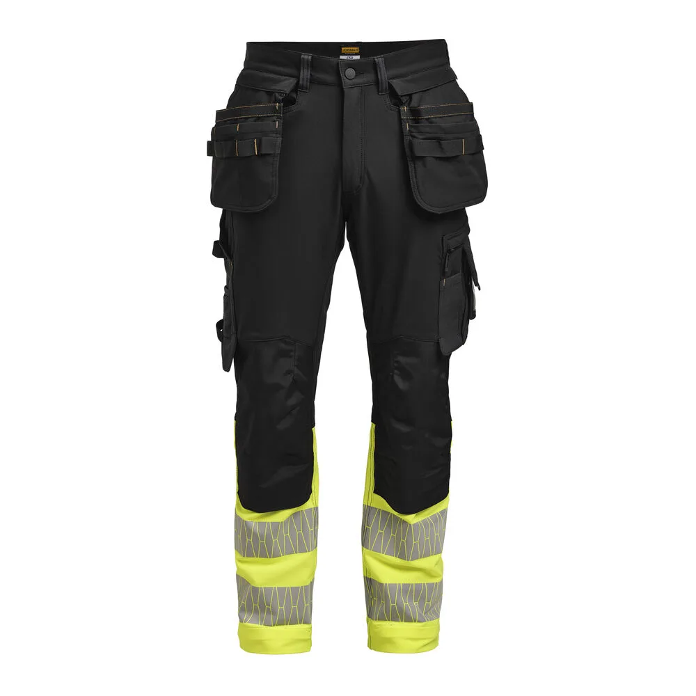 Jobman Jobman - 2392 Hi-Vis Craftsman Trousers Stretch HP - Zwart/Geel