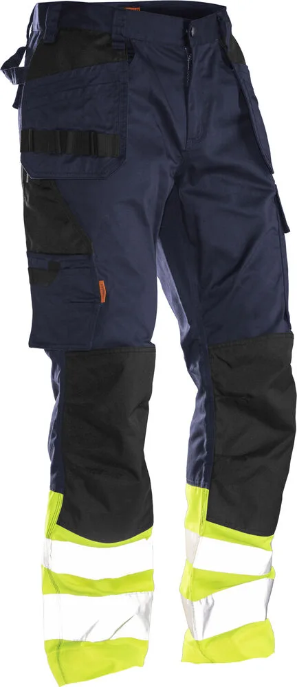 Jobman Jobman - 2513 Hi-Vis Trousers HP - Navy/Geel