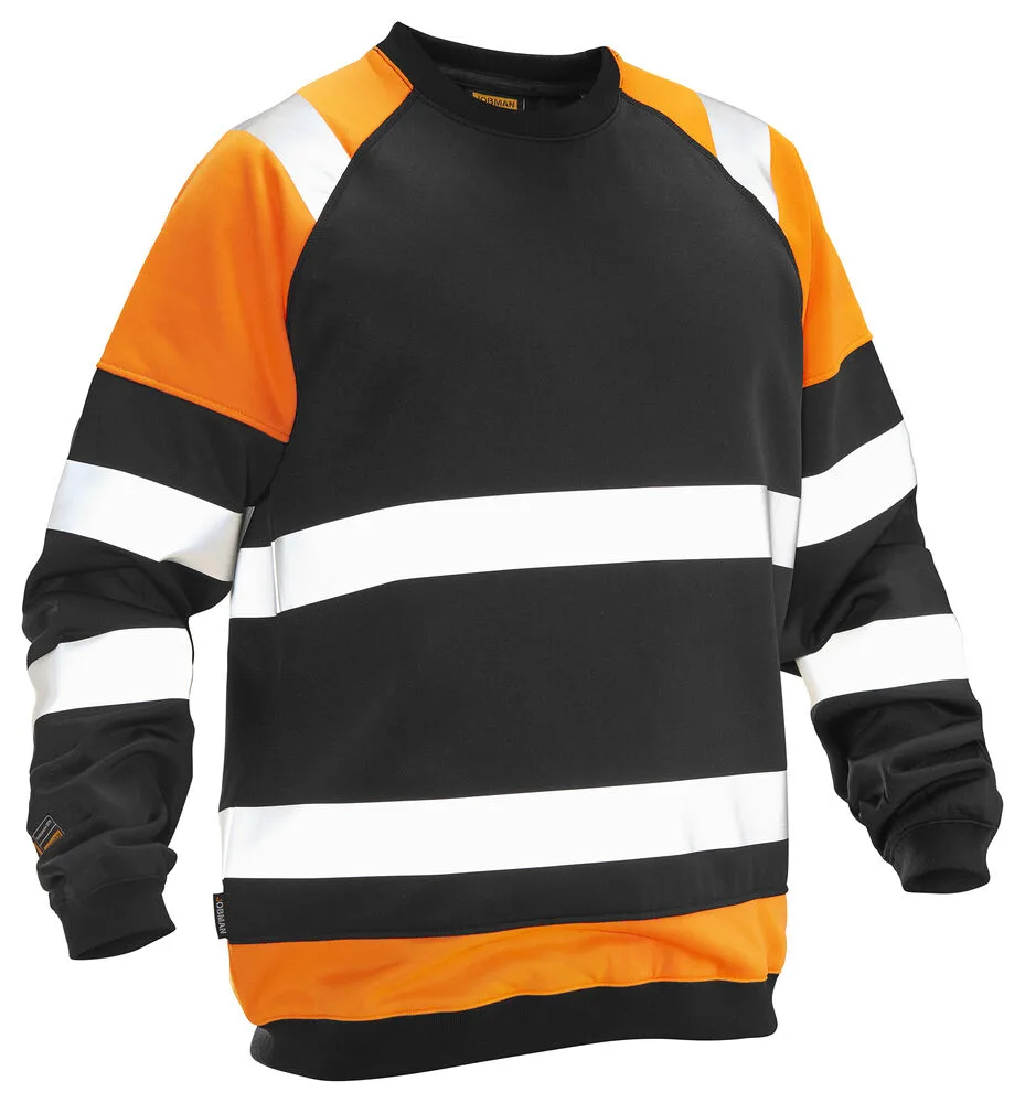 Jobman Jobman - 5124 Hi-Vis Sweatshirt - Zwart/HV Oranje