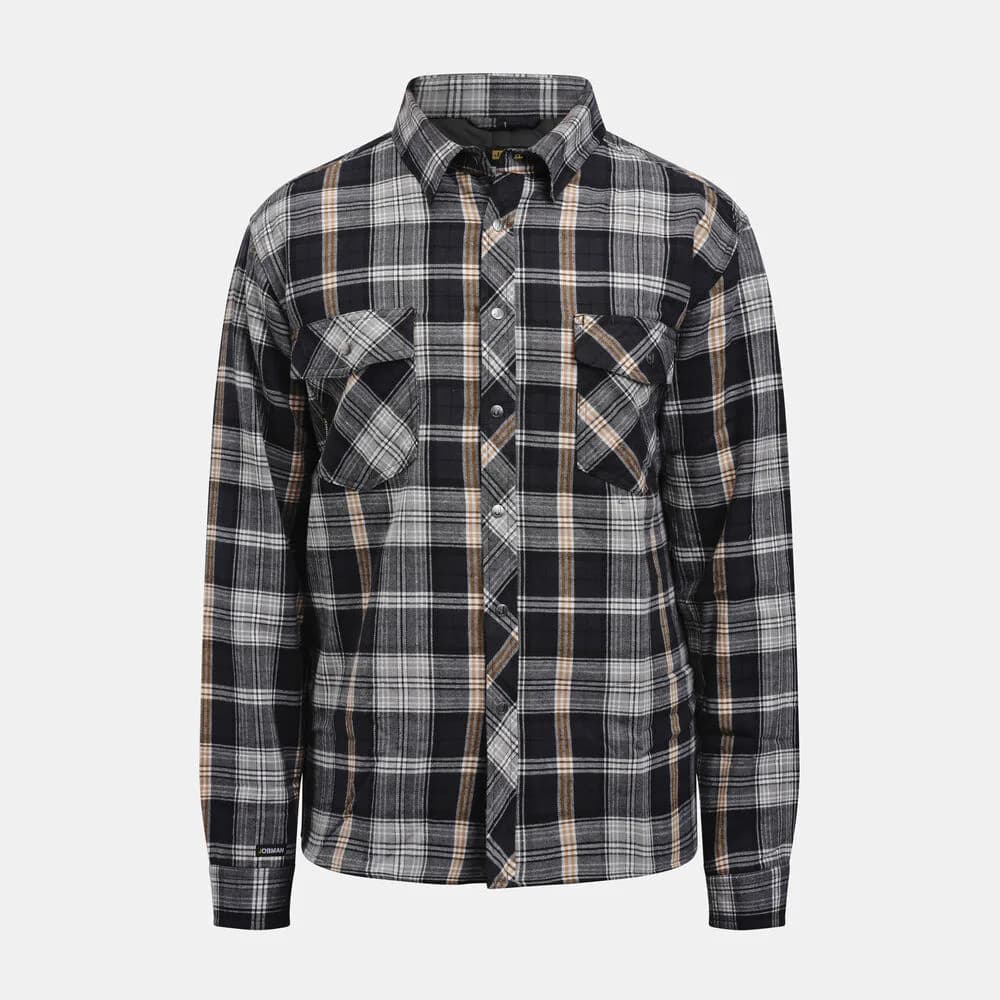 Jobman Jobman - 5157 Flannel Shirt Lined - Grijs/Oranje