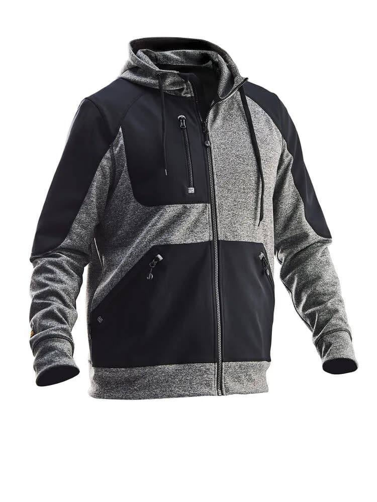 Jobman Jobman - 5303 Hoodie Spun Dye - Zwart Melange/Zwart