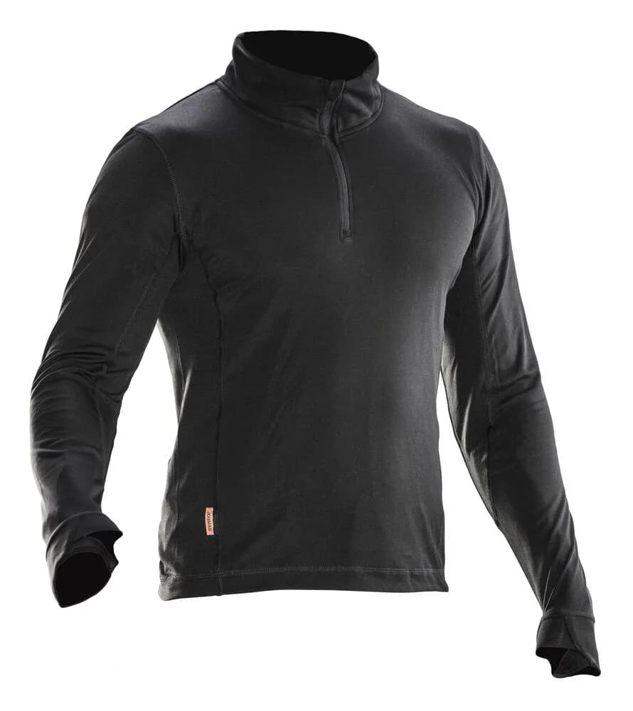 Jobman Jobman - 5542 Underwear Sweater Poloneck - Zwart