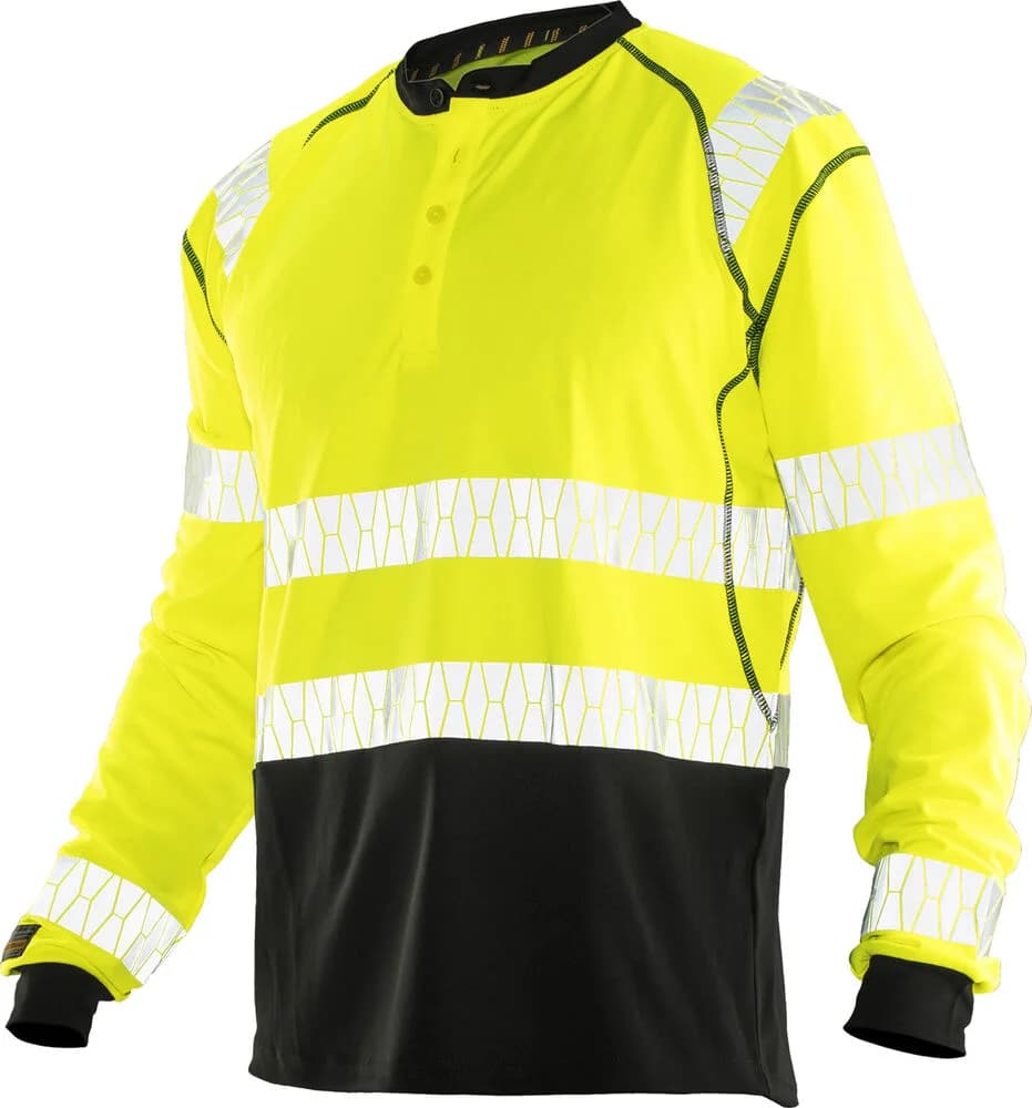 Jobman Jobman - 5598 Hi-Vis Long Sleeve T-shirt UV-Pro - Geel/Zwart