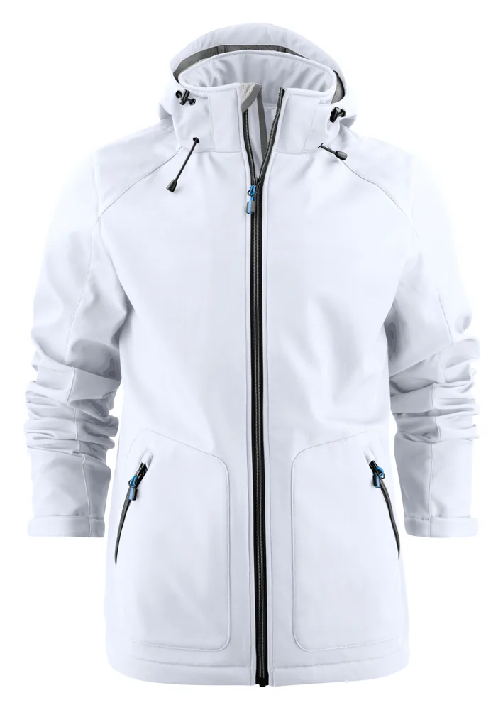 Printer Karting Softshell Jas Heren - Wit