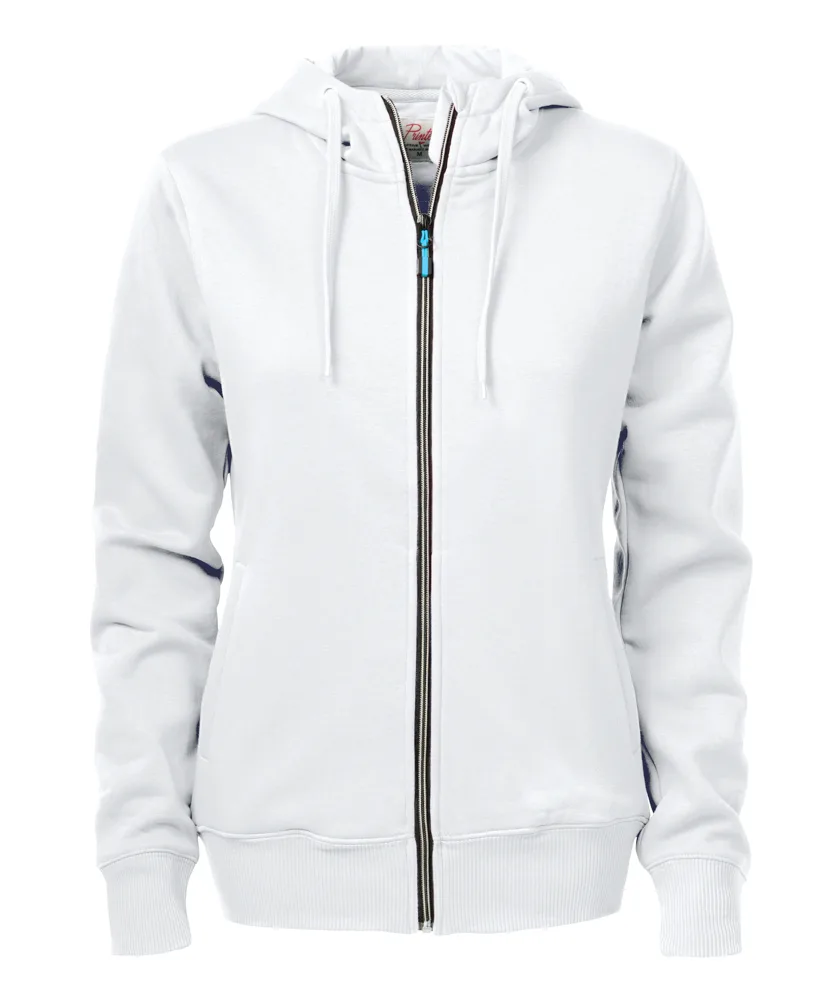 Printer Overhead Sweater Volledige Rits Dames - Wit