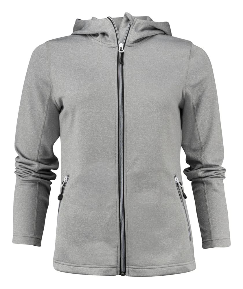 Printer Layback Hoodie Dames - Grijs Mêlée