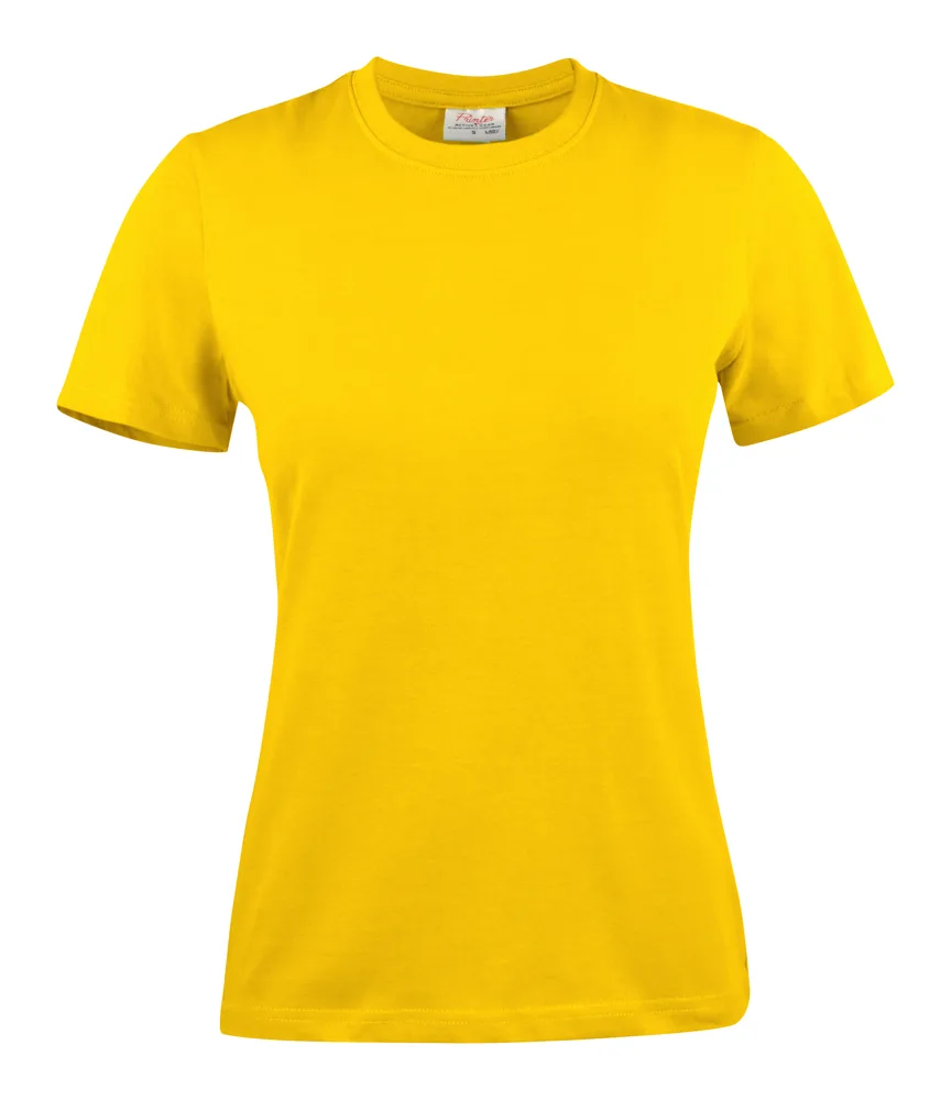 Printer Heavy T T-Shirt Dames - Citroengeel