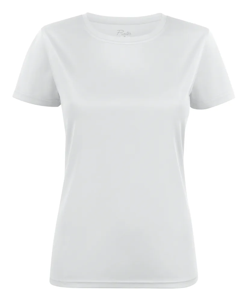 Printer Run T-Shirt Dames - Wit