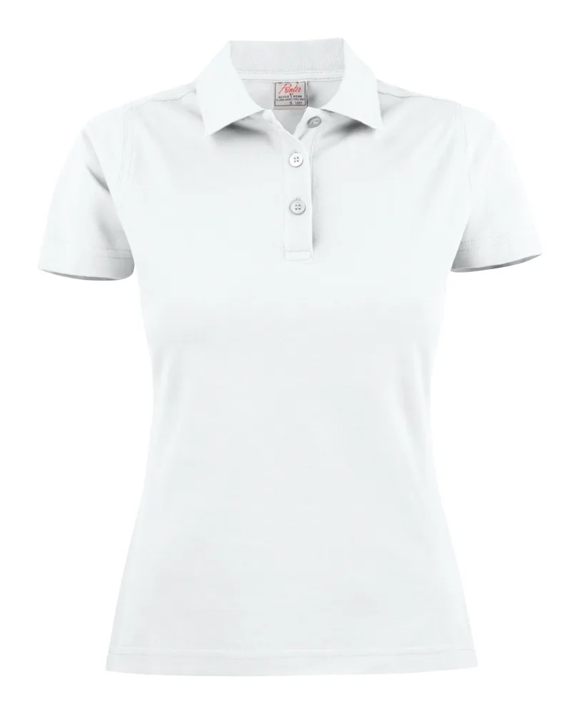 Printer Surf Polo Pique Dames - Wit
