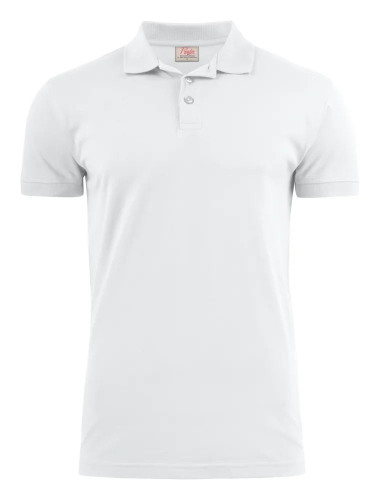 Printer Surf Stretch Polo Pique Heren - Wit