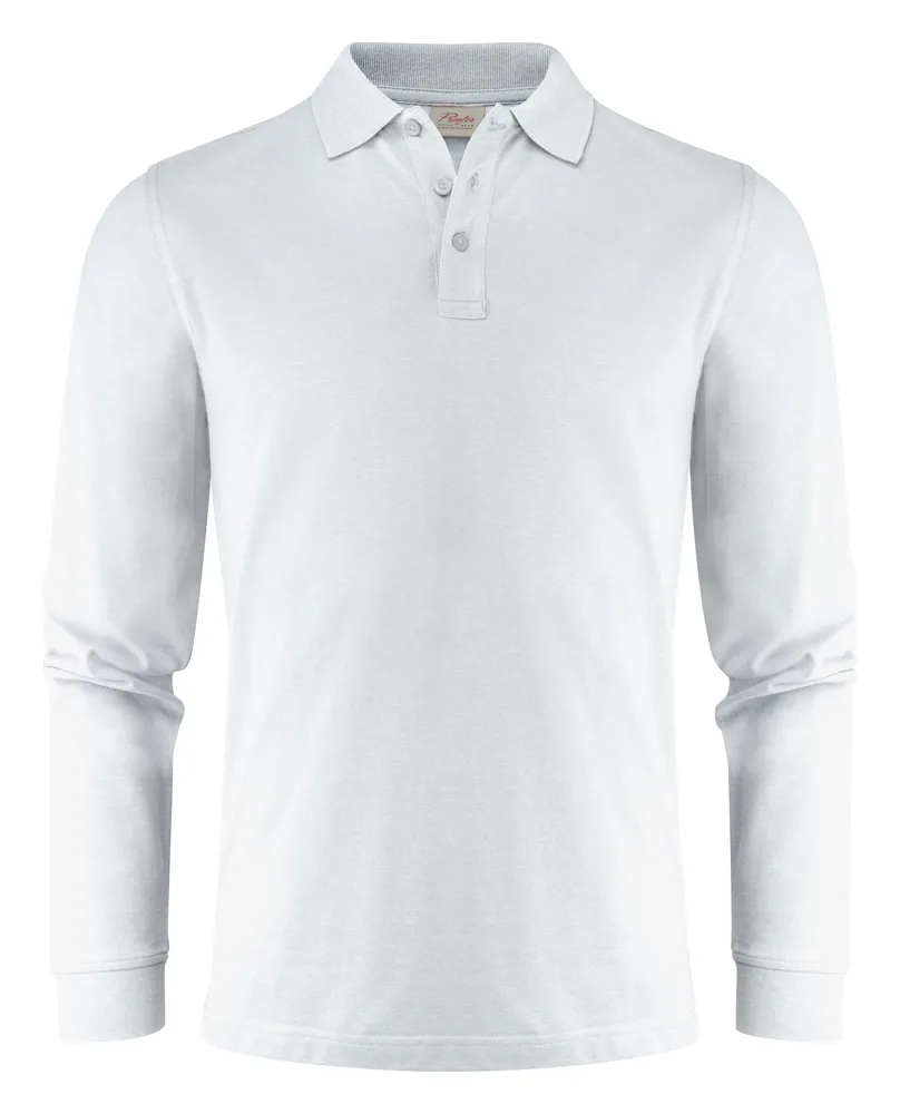 Printer Surf Pro L/S Polo Pique Heren - Wit