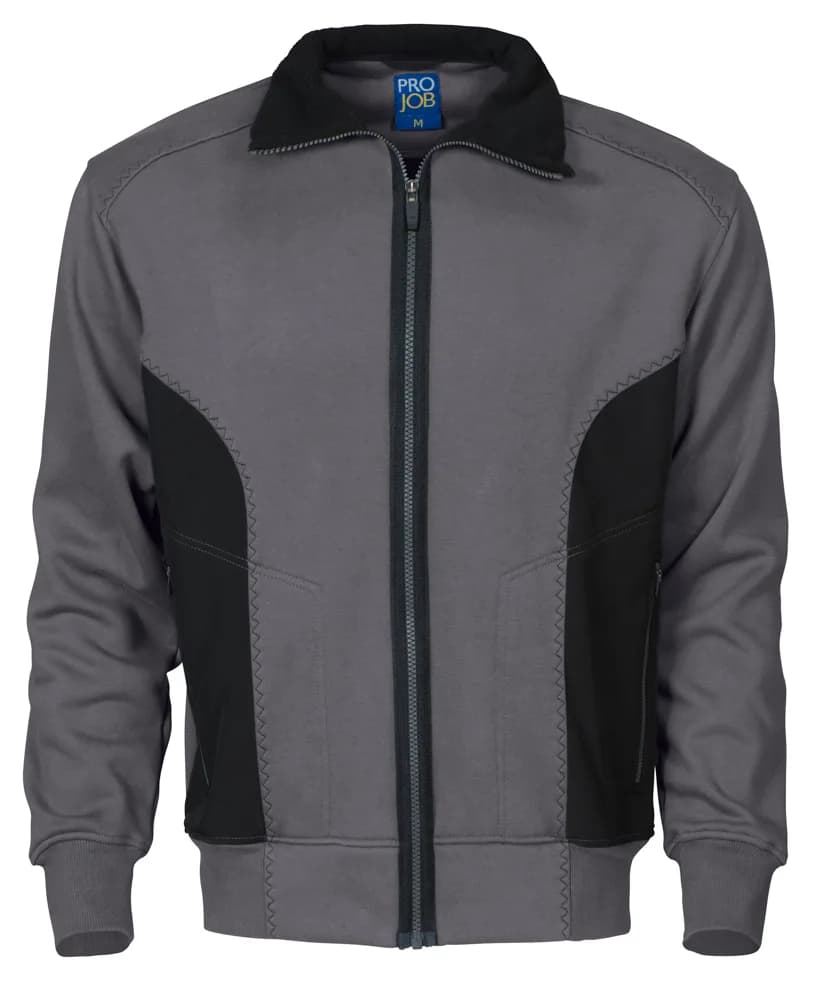 Projob 2121 SWEATER LANGE RITS - Grijs