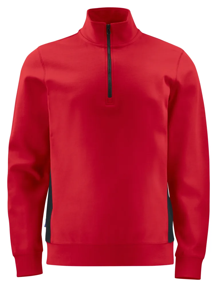 Projob 2128 SWEATER MET KORTE RITSSLUITING - Rood