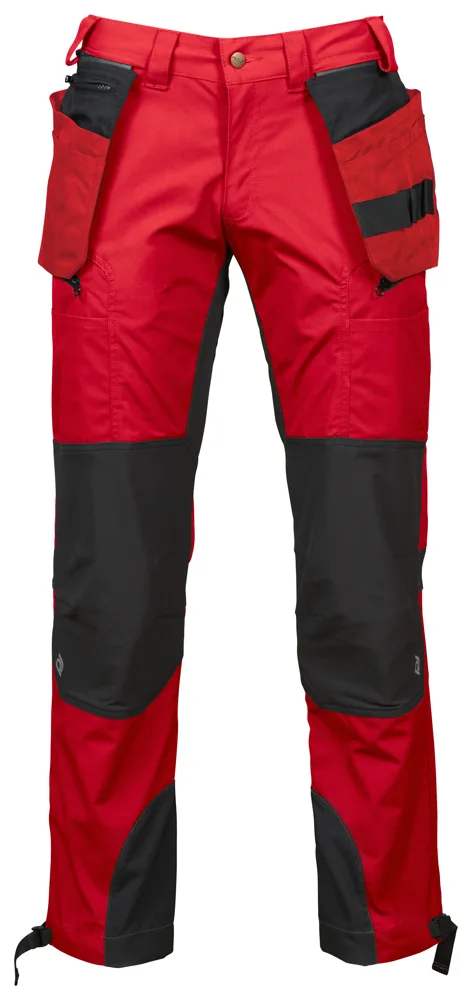 Projob 3520 STRETCHBROEK MET AFNEEMBARE SPIJKERZAKKEN - Rood