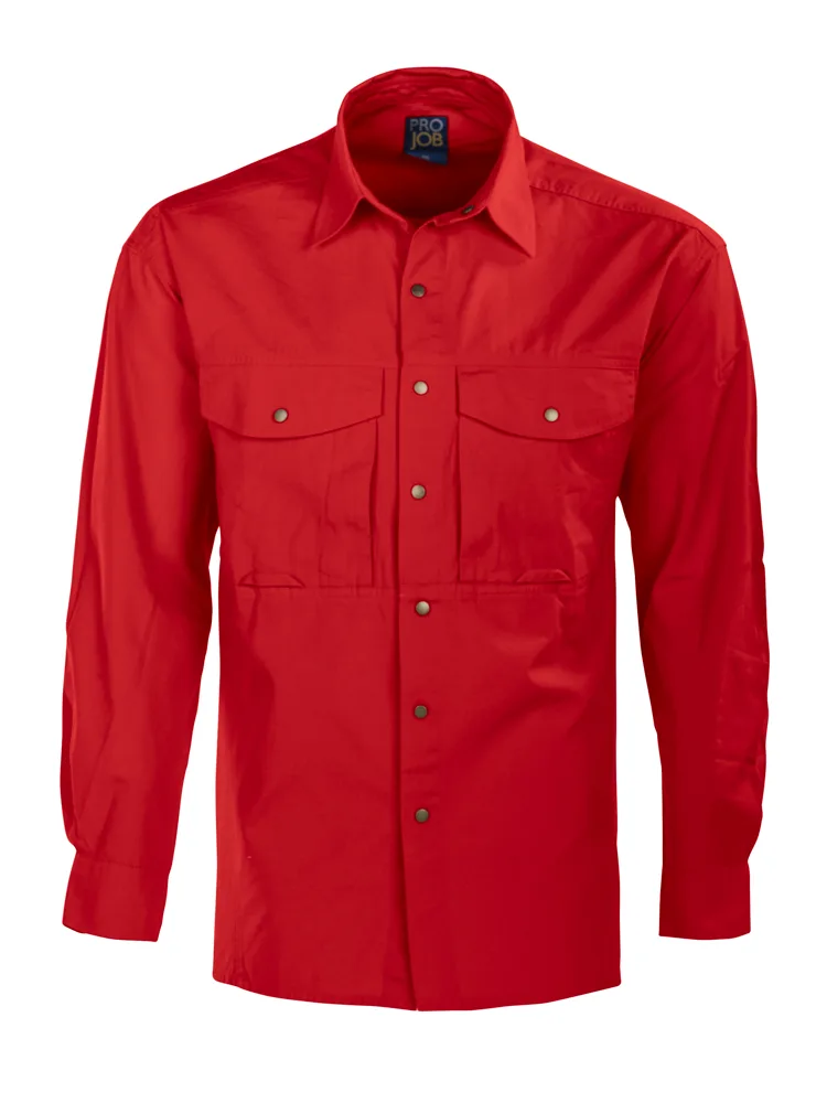 Projob 5210 HEMD LANGE MOUWEN - Rood