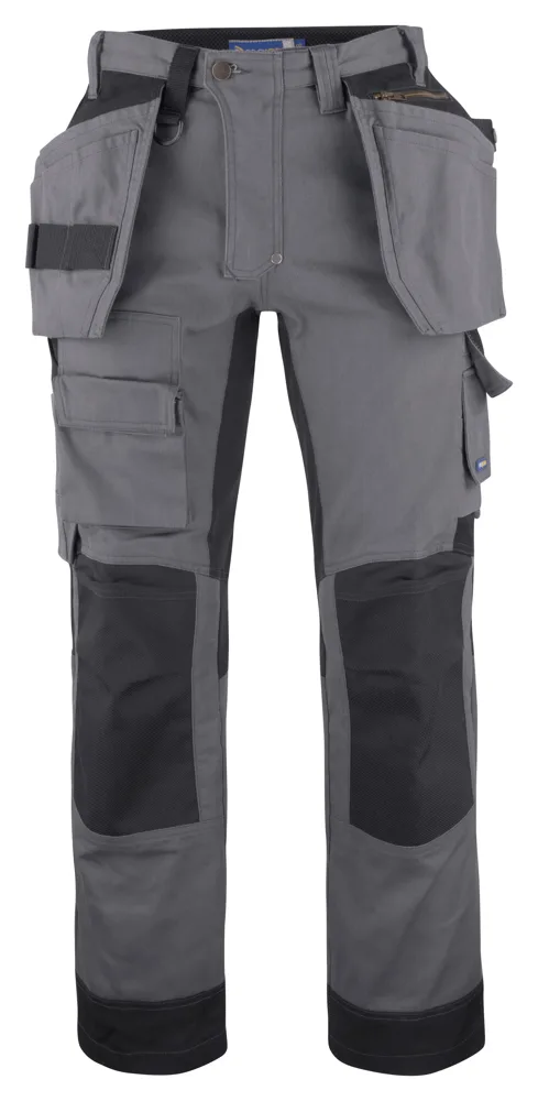 Projob 5524 CANVAS BROEK MET KNIEZAKKEN EN SPIJKERZAKKEN - Grijs