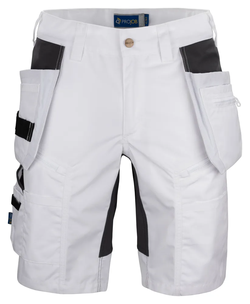 Projob 5537 STRETCHSHORT MET SPIJKERZAKKEN - Wit