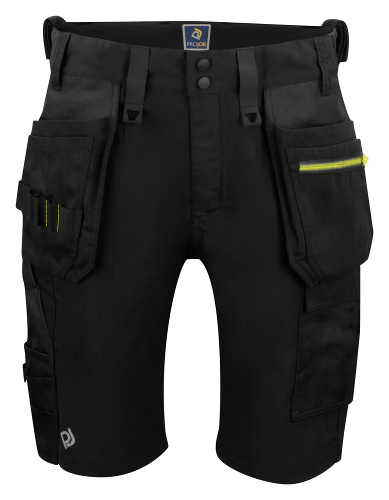 Projob 5558 STRETCHSHORT MET SPIJKERZAKKEN - Zwart