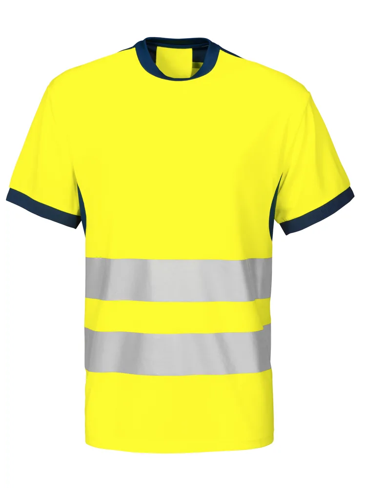Projob 6009 SIGNALISATIET-SHIRT EN ISO 20471 KLASSE 2 - Geel/Marine
