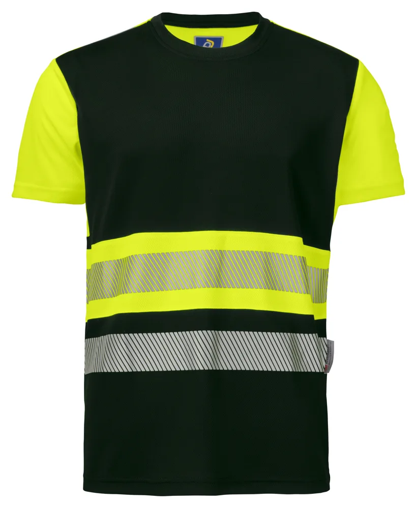 Projob 6020 SIGNALISATIET-SHIRT EN ISO 20471 KLASSE 1 - Geel/Zwart