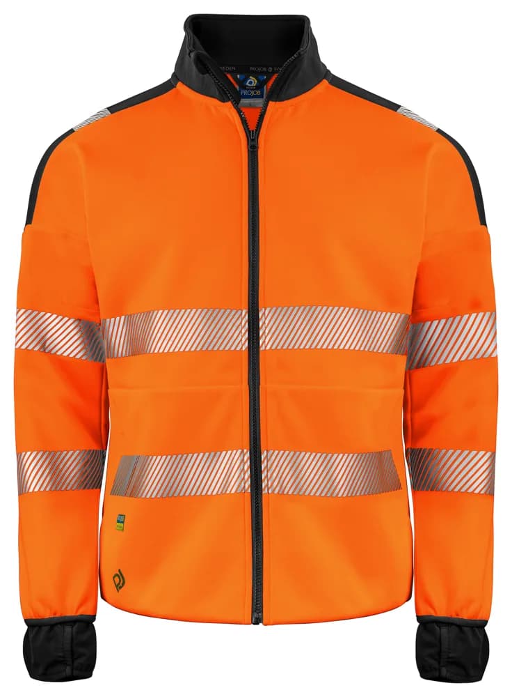 Projob 6109 SIGNALISATIESWEATER MET LANGE RITSSLUITING EN ISO 20471 KLASSE 3 - Geel/Marine