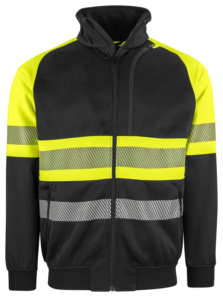 Projob 6120 SIGNALISATIESWEATER EN ISO 20471 KLASSE 1 - Geel/Zwart