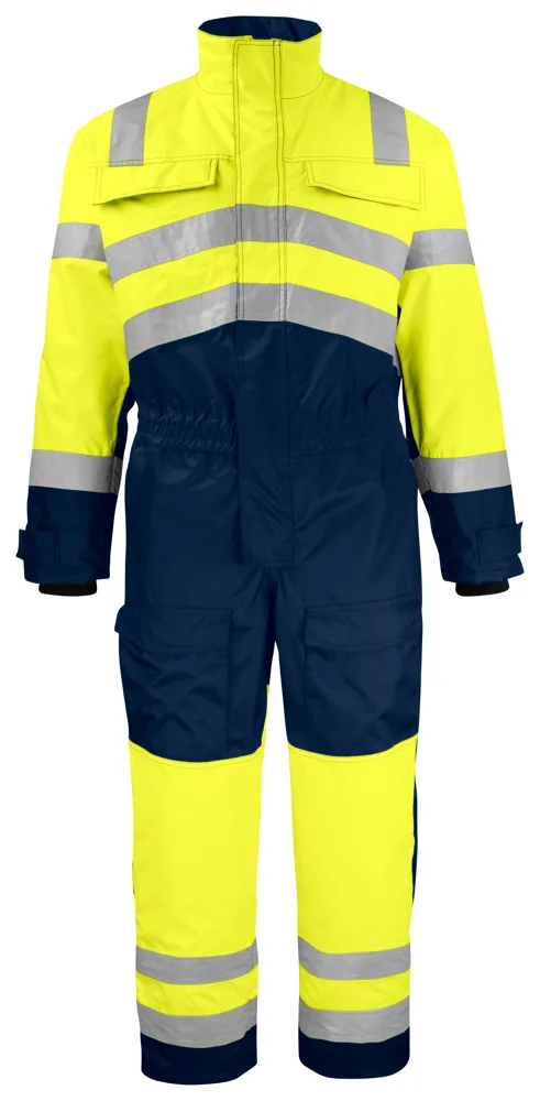 Projob 6202 GEVOERDE SIGNALISATIEOVERALL EN ISO 20471 KLASSE 3 - Geel/Marine