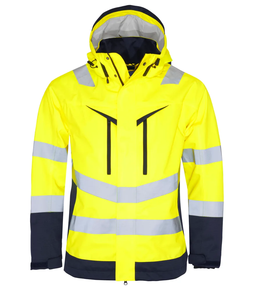 Projob 6455 SIGNALISATIESHELLJAS EN ISO 20471 KLASSE 3 - Geel/marine
