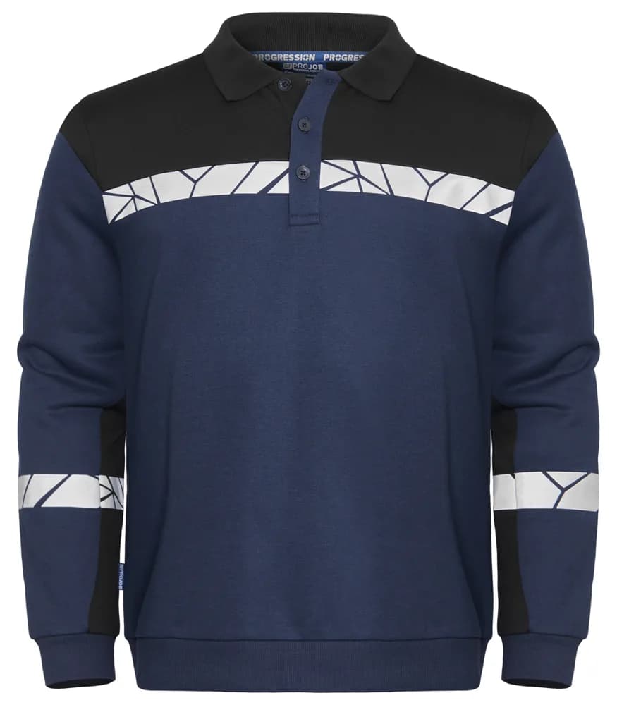 Projob 7100 POLOSWEATER - Marine/zwart