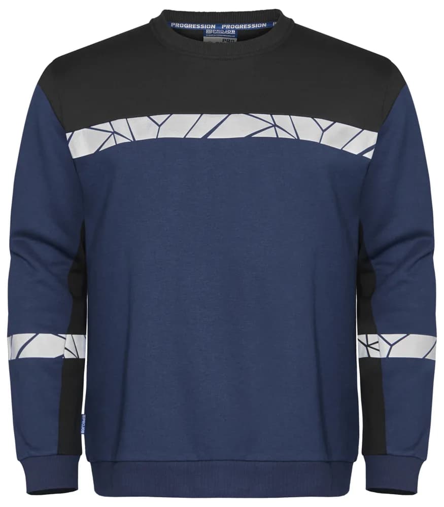 Projob 7101 SWEATER RONDE HALS - Marine/zwart